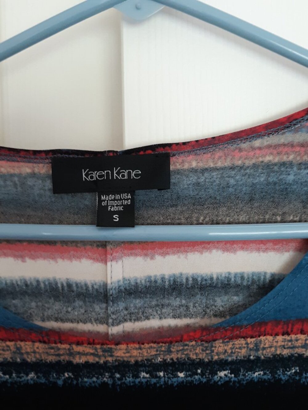 Karen Kane striped A-line dress womans size S EUC - Picture 2 of 3